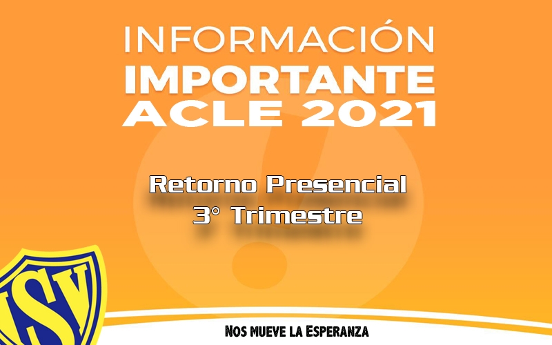 Invitación Talleres ACLE 2021 (3° Trimestre)