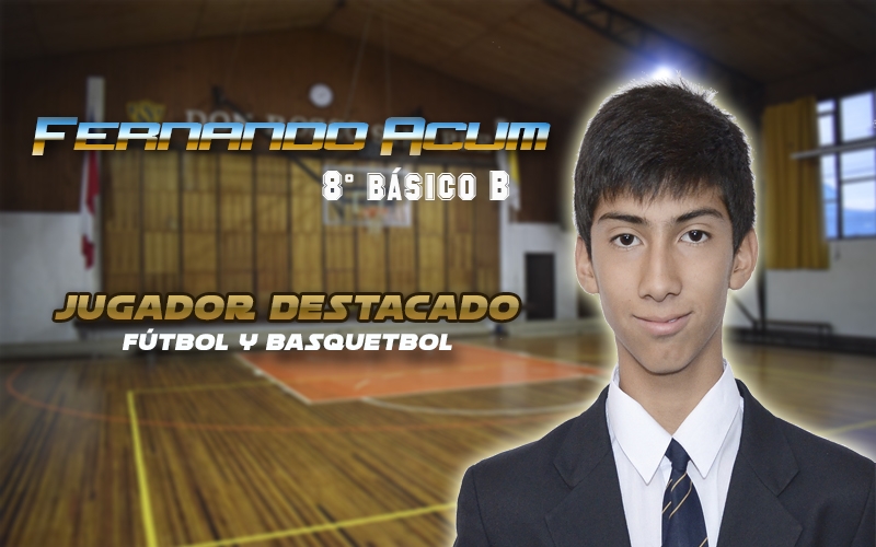 Fernando Acum. Destacado jugador de Futbol y Básquetbol ISV