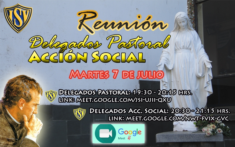Reunión Delegados de Pastoral y Acción Social (julio 2020) VÍA MEET