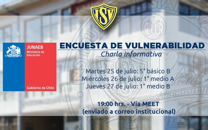 Charla informativa ENCUESTA DE VULNERABILIDAD 2023