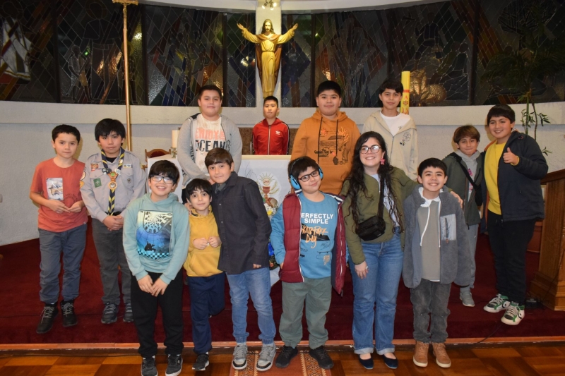 6° básicos viven la Santa Misa en la Fiesta del Buen Pastor