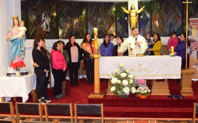 7° básico B celebra la última Misa del Tiempo de Pascua